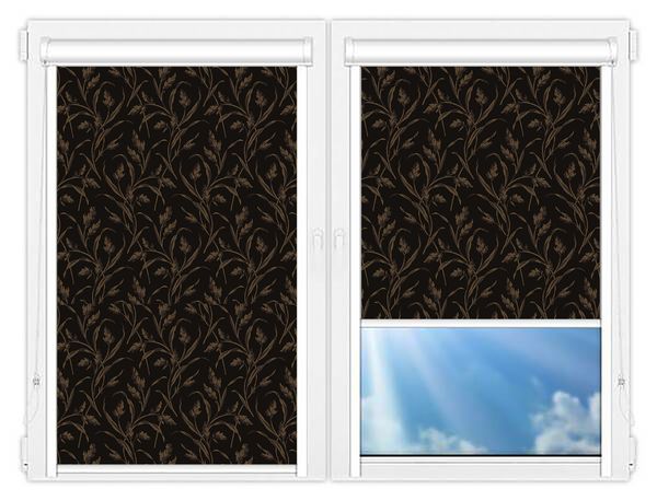Кассетные рулонные шторы UNI Баски коричневый цена. Купить в «Мастерская Жалюзи»